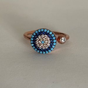 Sterling Silver Evil Eye Ring